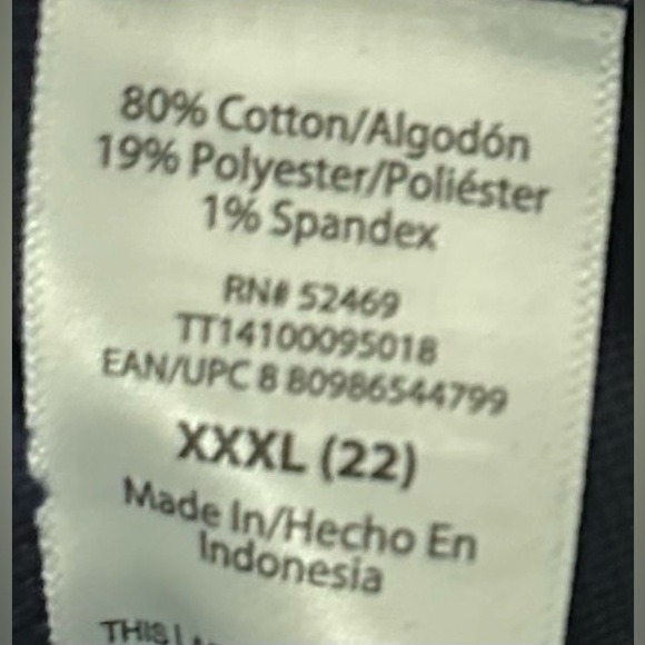 Plus Size, Black Cotton Pants, Size 22 - Picture 4 of 4